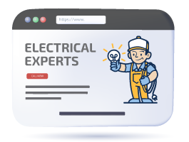 web design mock up of a electricians website