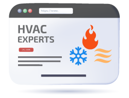 HVAC website cartoon icon