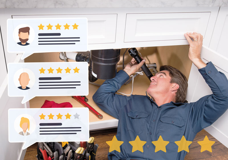 Plumber with reviews from customers 