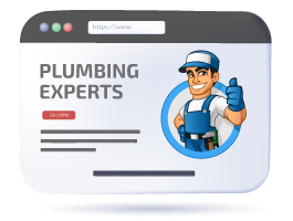 web design mock up of a plumbing website