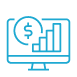 computer screen showing graphs icon