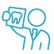 Dentist looking at an x-ray Icon