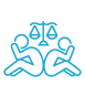 2 people by scales of justice icon