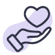 hand holding a heart icon
