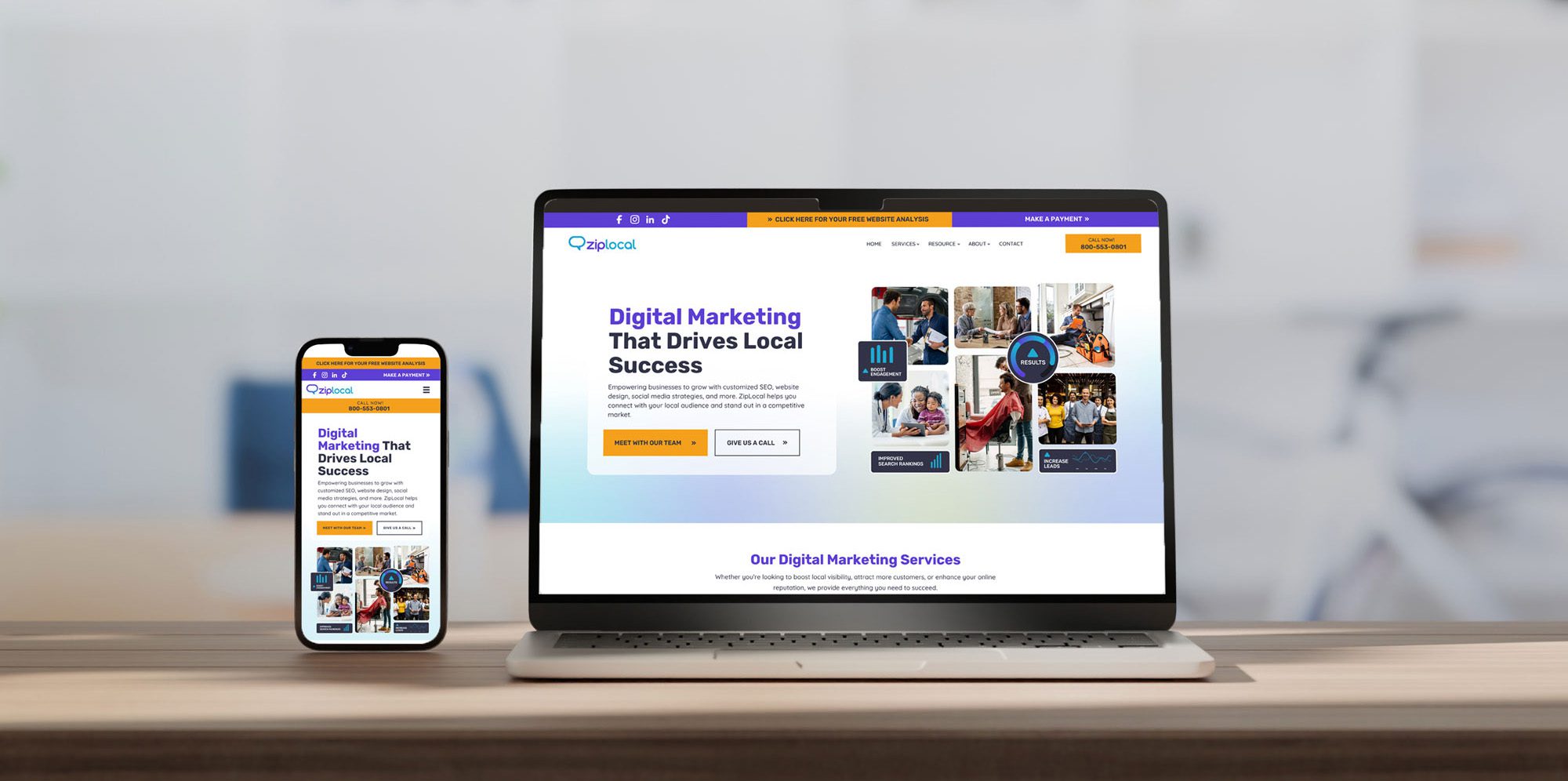 search bar with https and women's hand on keyboard in background