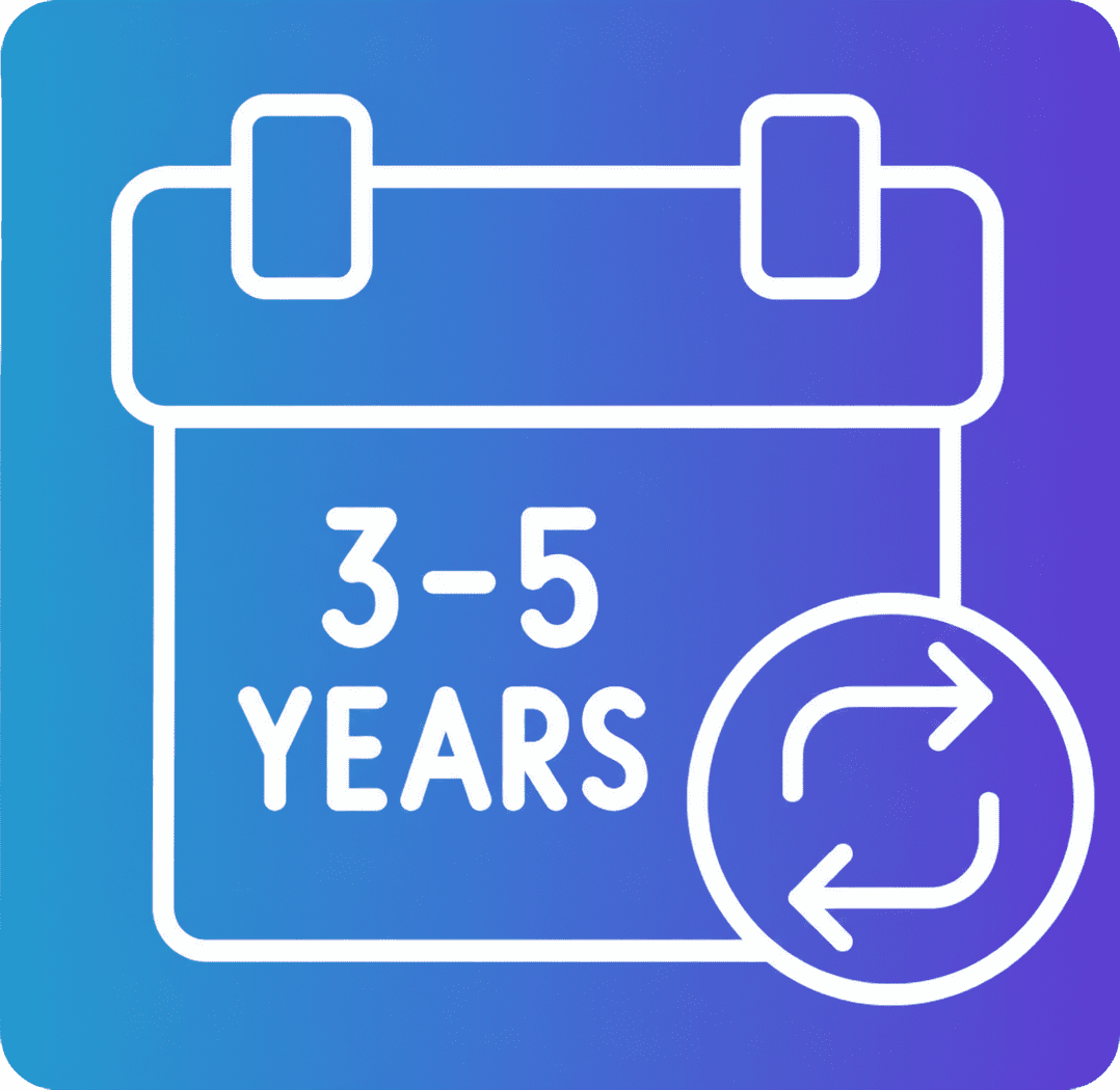 3 to 5 year icon